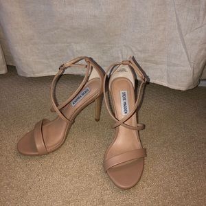 Steve Madden nude strappy heels